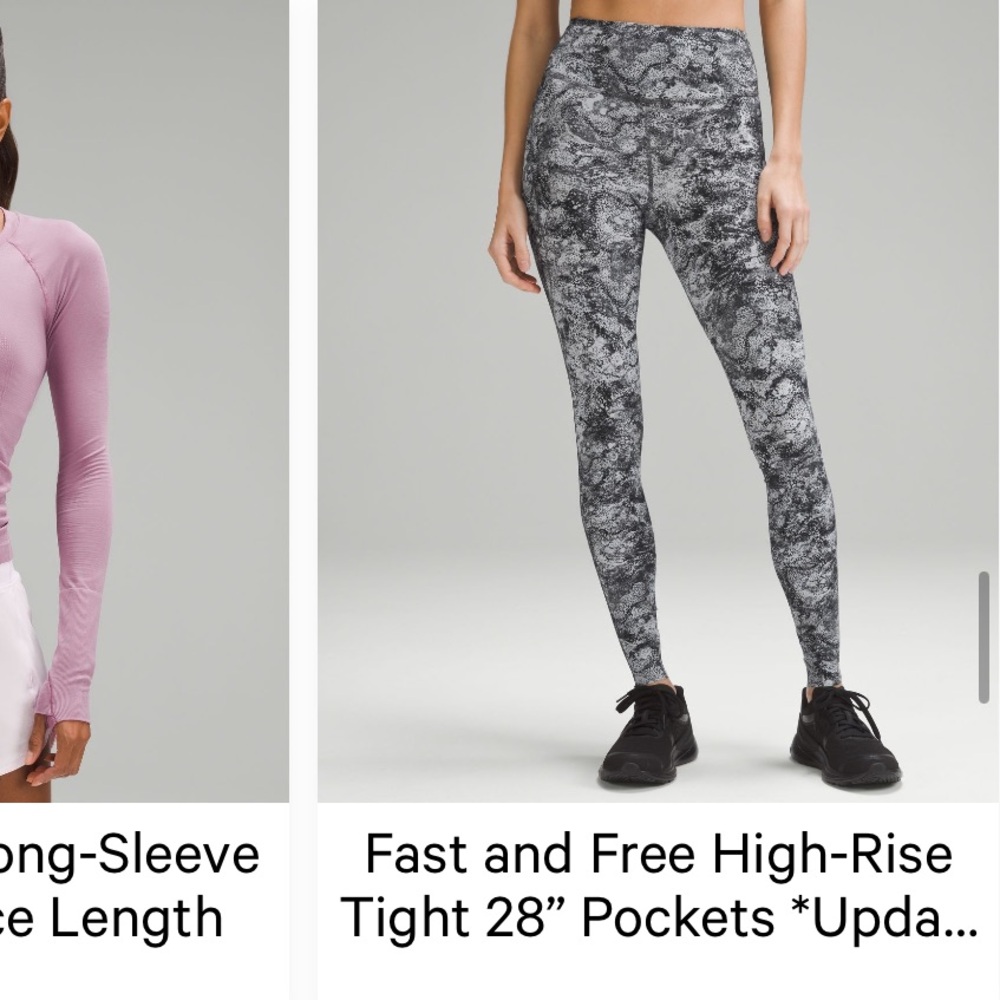 Lululemon fast and free high rise pants
